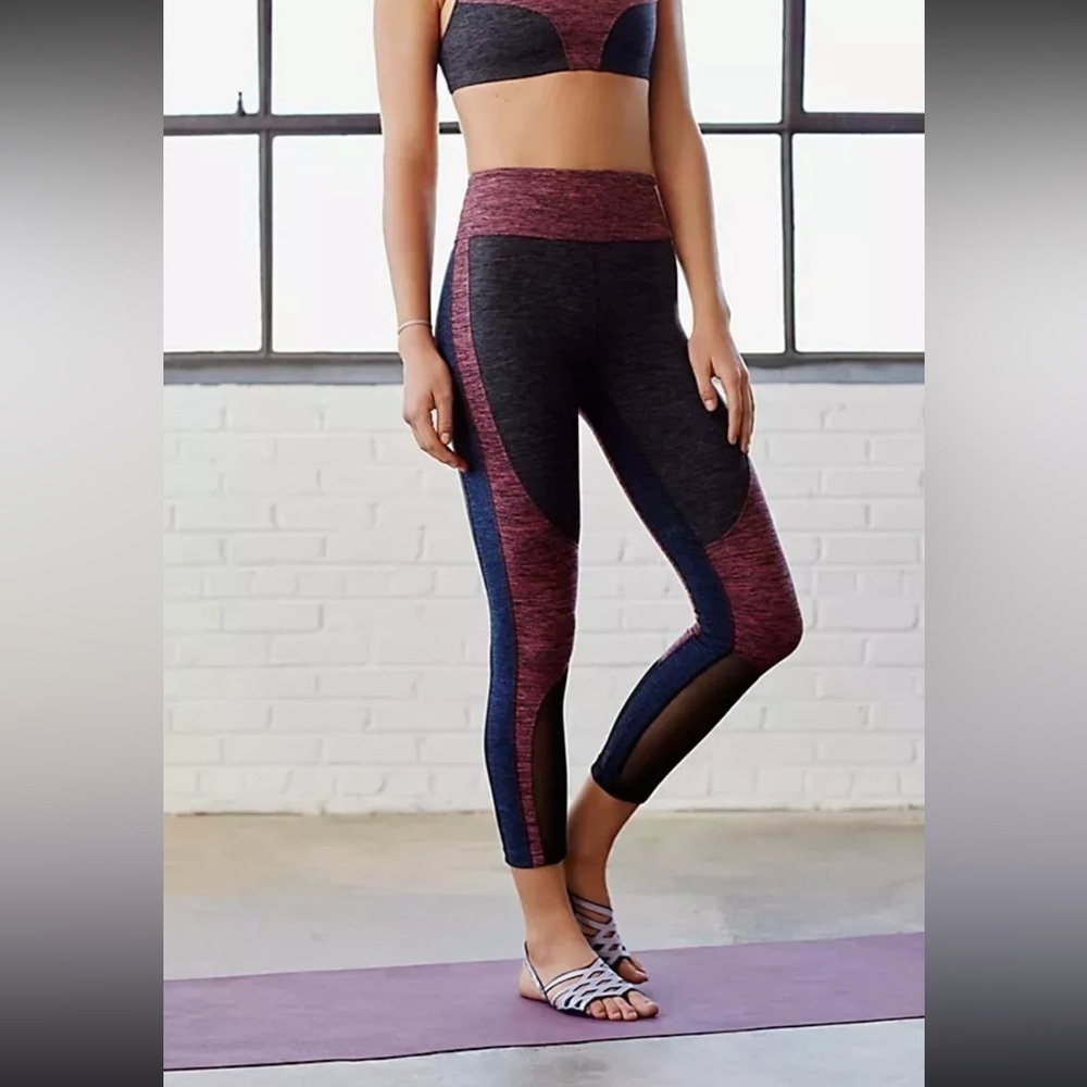 Free people Movement Colorblocked Dylan High Waist Cropped Leggings